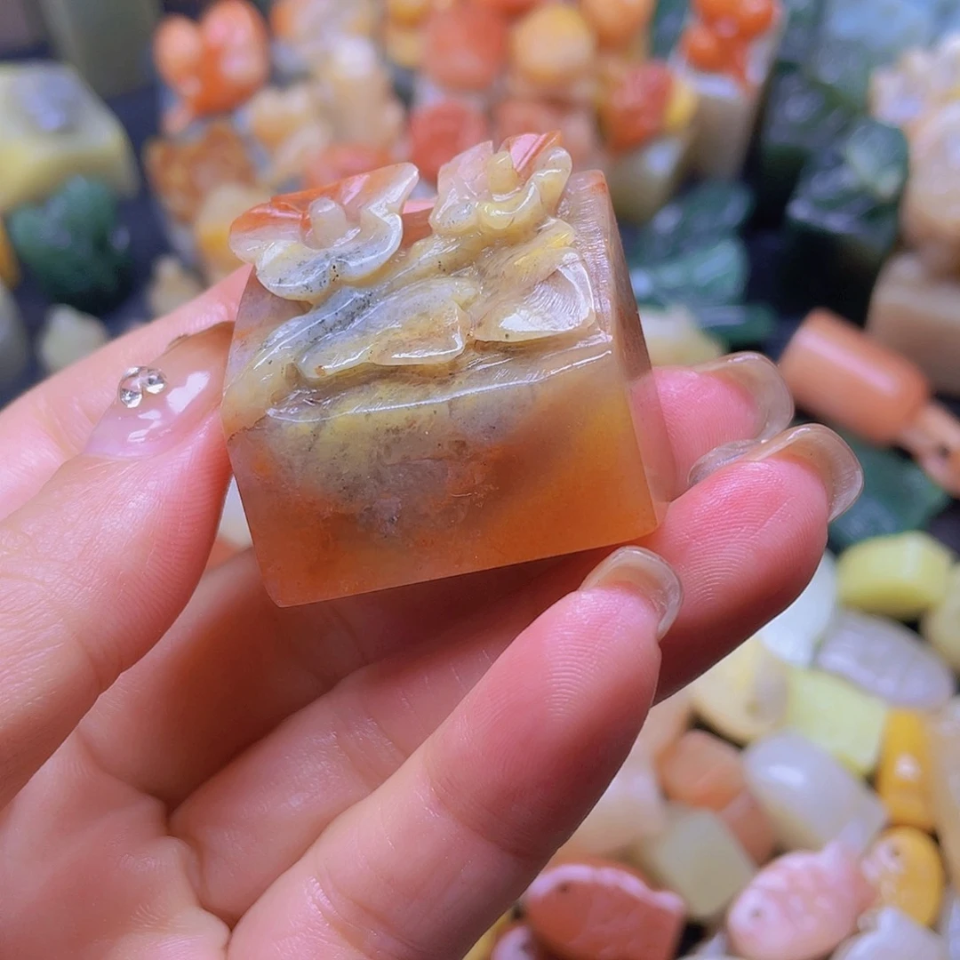 青田石印石花开富贵