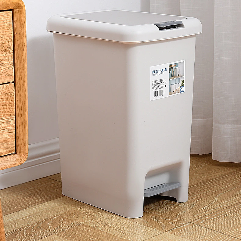 家用大号带盖垃圾桶厨房卧室卫生间轻奢脚踩脚踏式垃圾篓