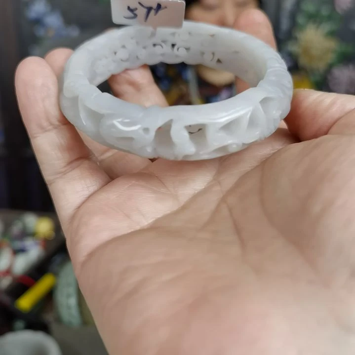 和田玉手镯未镶嵌57号