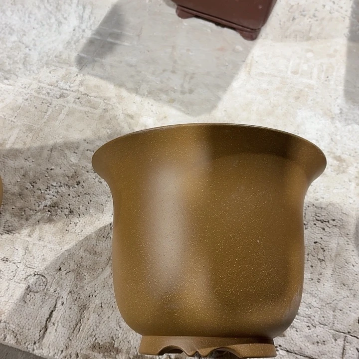 紫砂花盆微瑕新款金钟青段