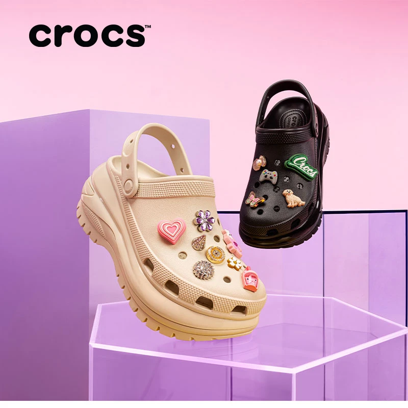 CROCS/卡骆驰【经典光轮-鞋花套组】轻奢鞋子夏季百搭洞洞鞋|207988