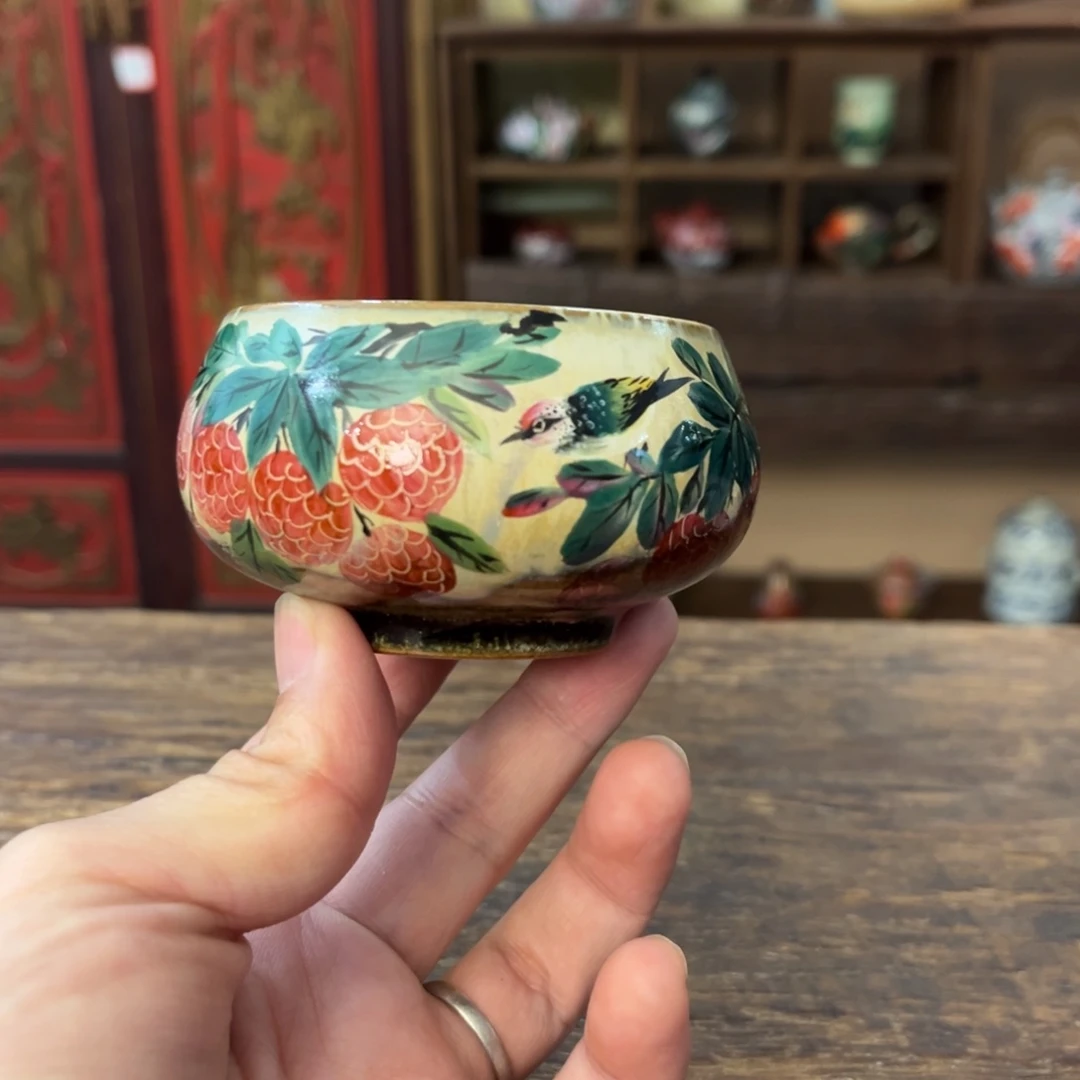 柴烧手工手绘陶瓷