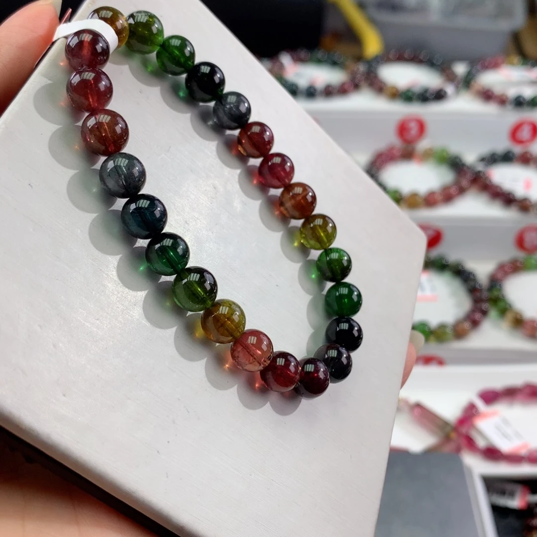 手链未镶嵌碧玺      7.8mm。