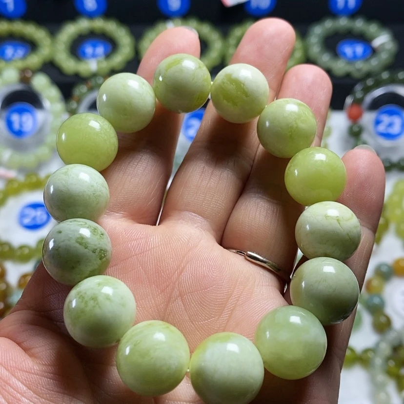 【闪购商品】未镶嵌蛇纹石玉手链卡16