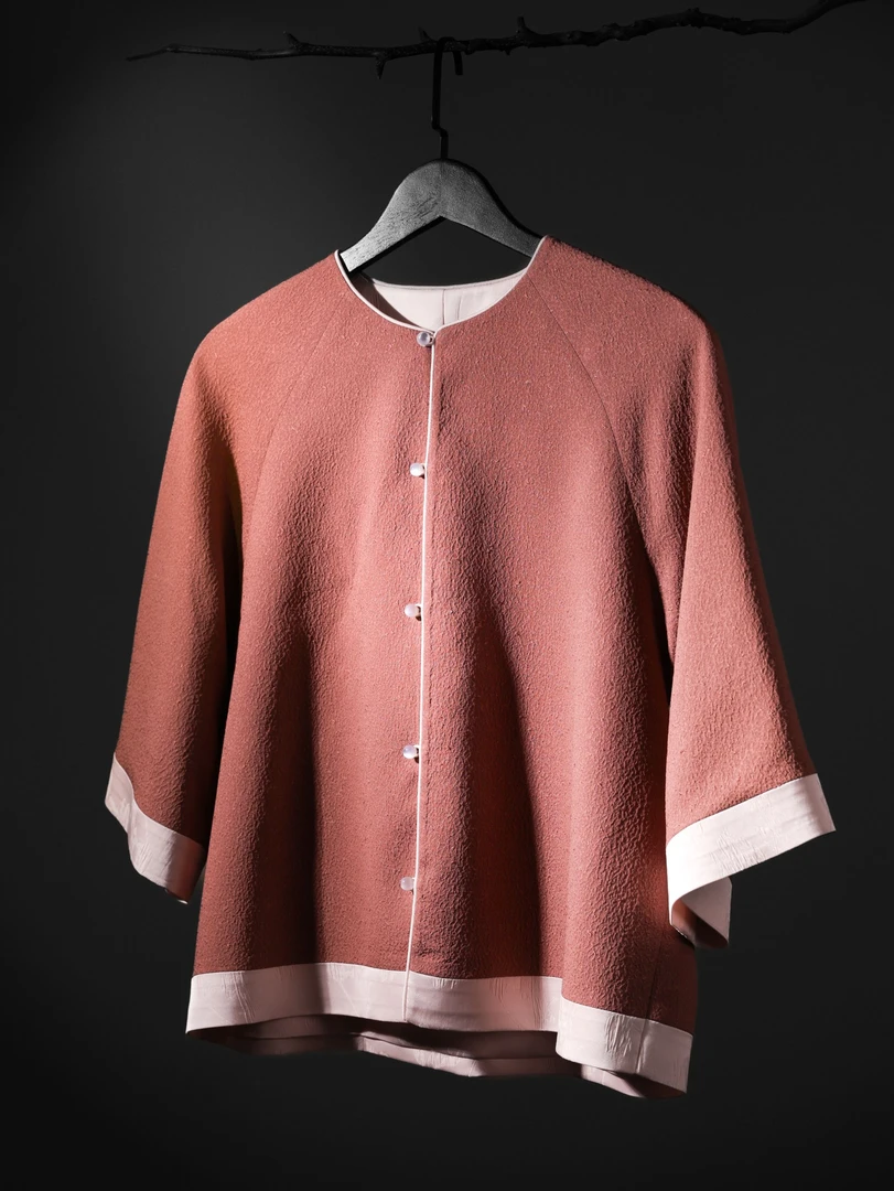 七分袖外套新中式宽松