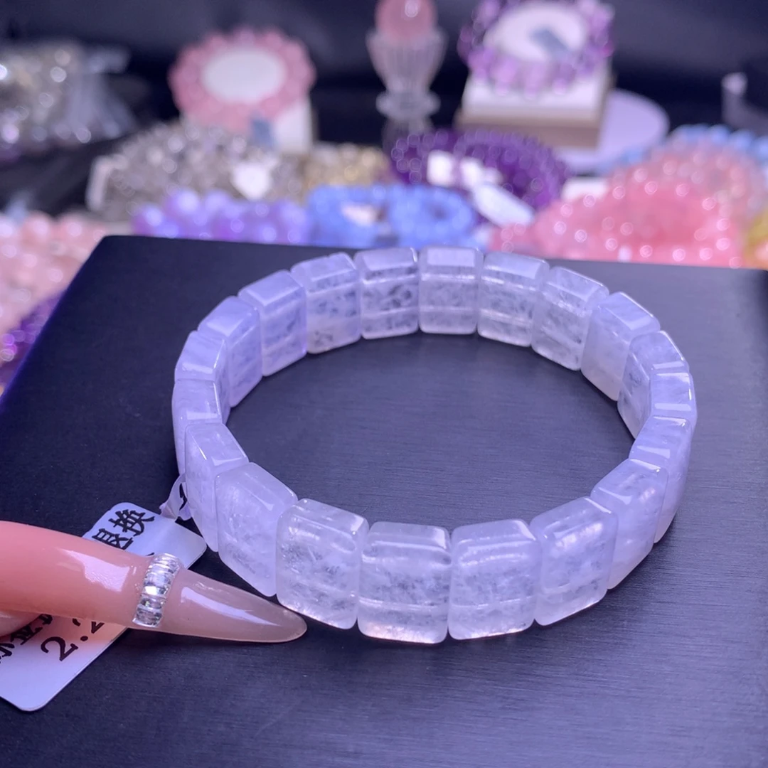 手链水晶未镶嵌白幽灵蓝针手牌