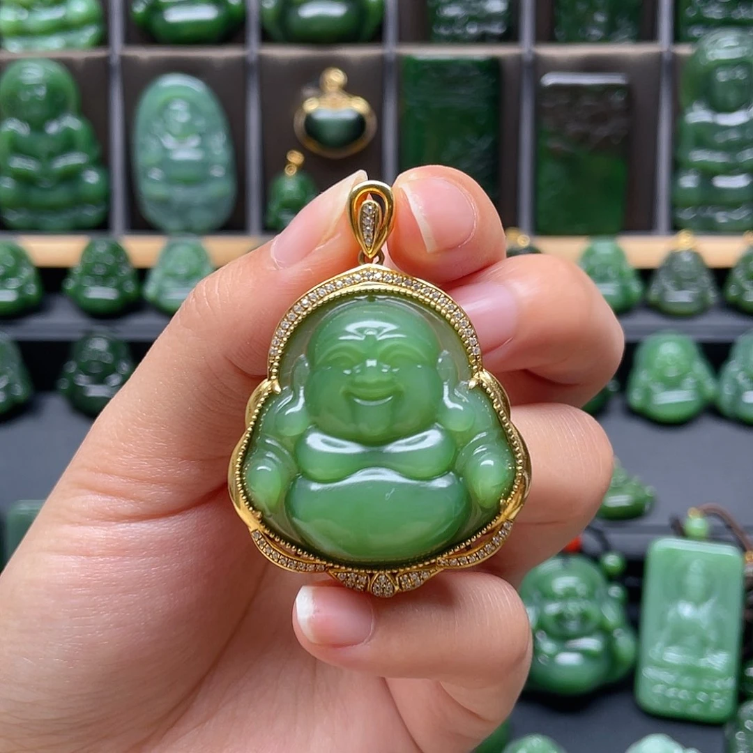 颈饰银S925镶嵌和田玉