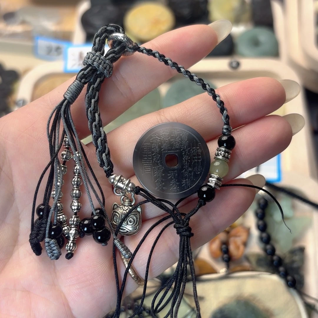 蛇纹石玉合金颈饰