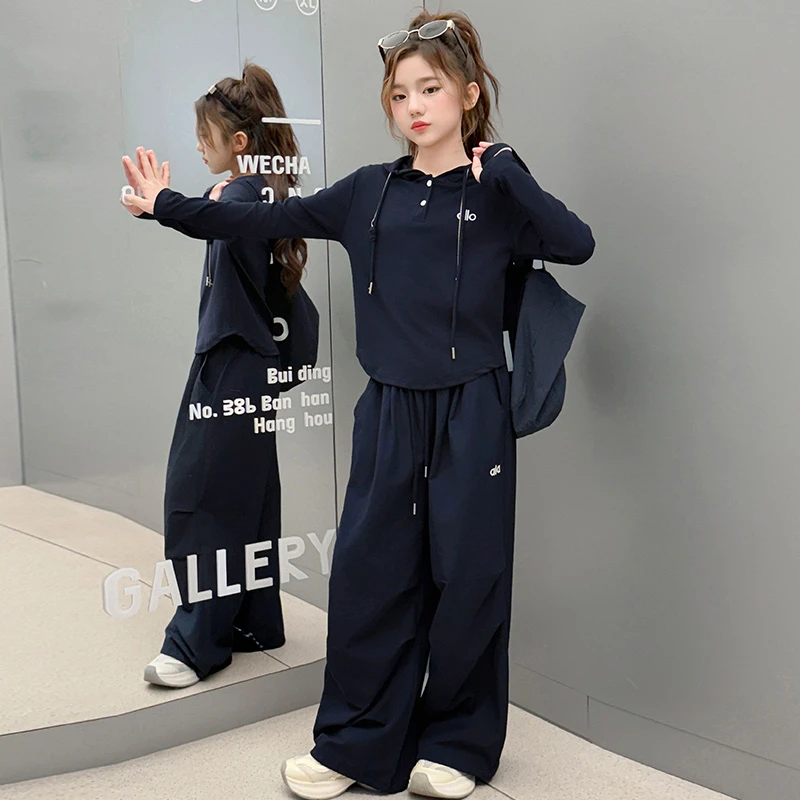 女童春秋款套装新款秋季秋装中大童运动长袖上衣洋气长女童秋装