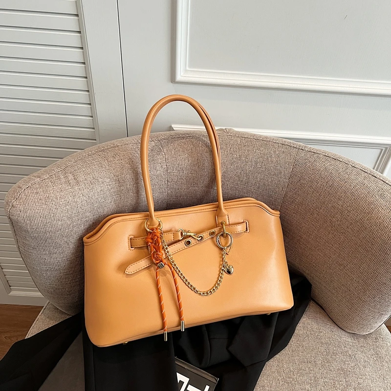 高级感大容量手拎腋下包女2025新潮时尚百搭质感手提包大包海豚包