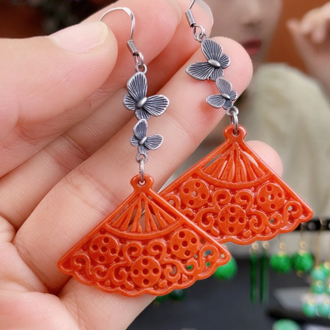 翡翠未镶嵌耳饰饰品