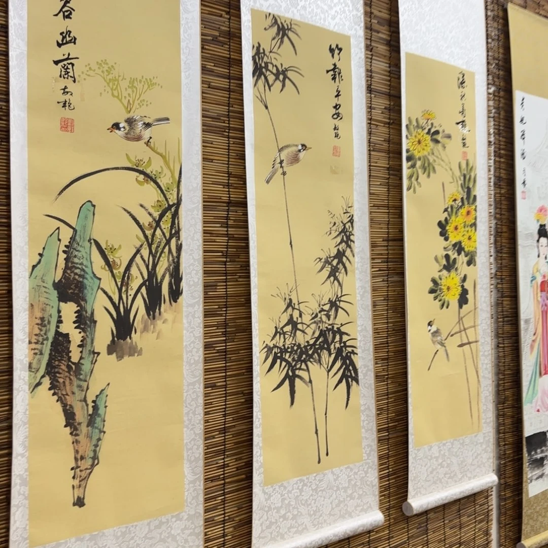 老***根国画QB四幅一套作品！带证书！只限一单