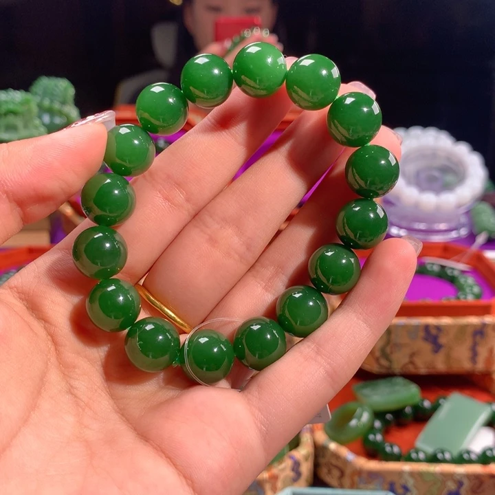 手链未镶嵌和田玉（碧玉）