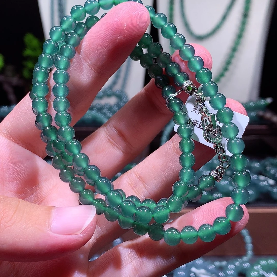 翡翠未镶嵌手链天然a货翡翠项链5.9