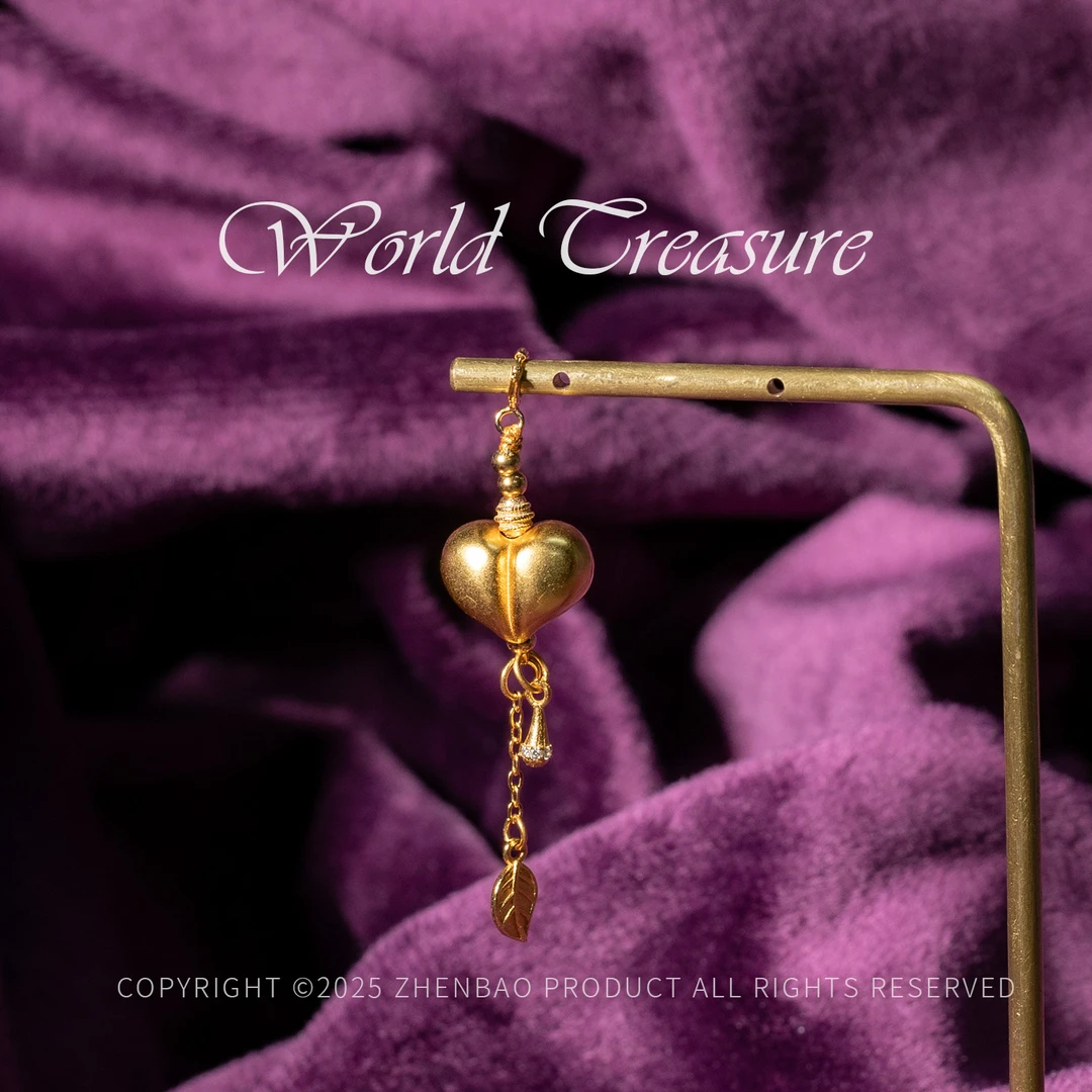 吊坠925银 世间臻宝-小桃丨银屁桃吊坠/多样性发/P9714