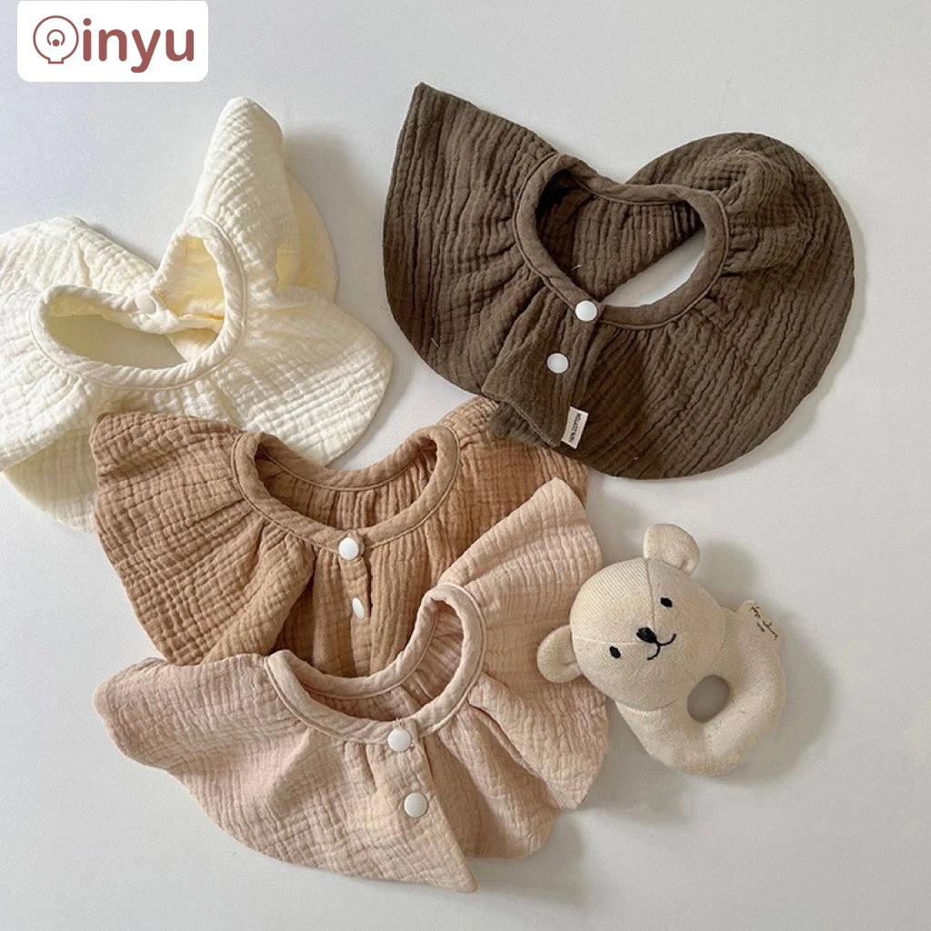 ins婴儿口水纯棉360围嘴纱布宝宝新生儿防吐奶围兜薄款吸水韩系