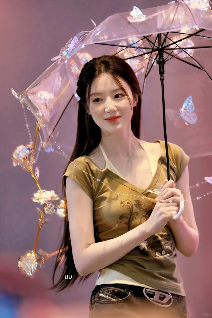 叶舒华同款绿色假两件印花挂脖短袖t恤修身显瘦洋气复古辣妹上衣