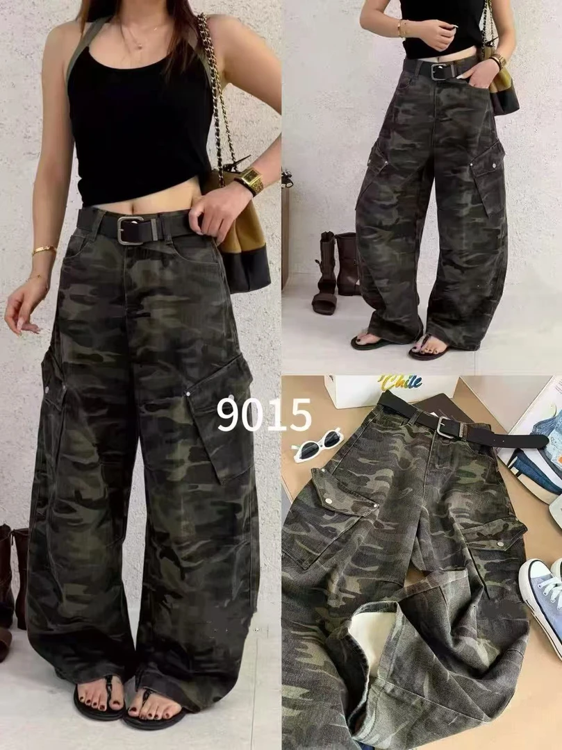 美式欧货工装迷彩裤9015