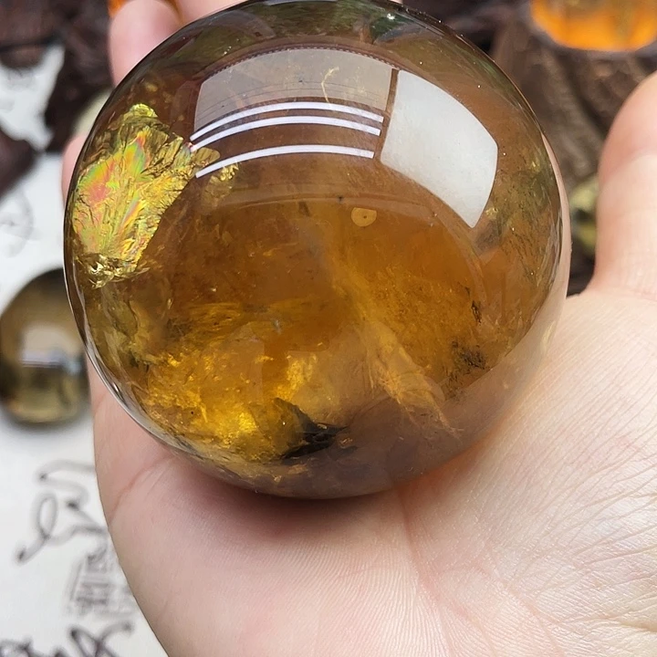 珠宝半成品未镶嵌水晶黄水晶球