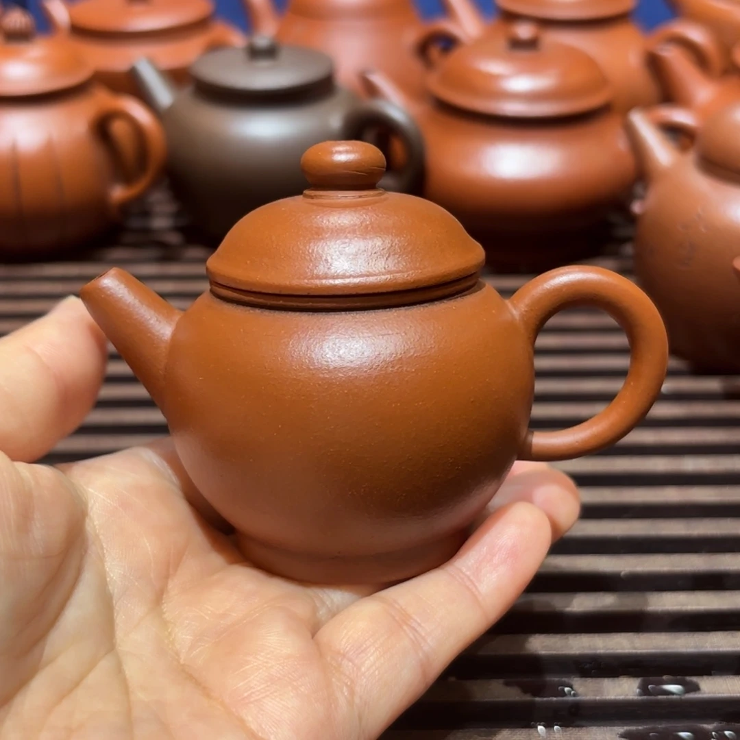 觉***迷茶壶紫砂紫砂壶九十年代朱泥巨轮60cc