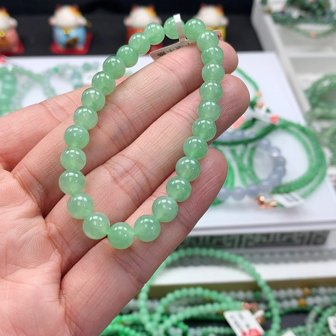 翡翠手链未镶嵌球**袋翡翠
