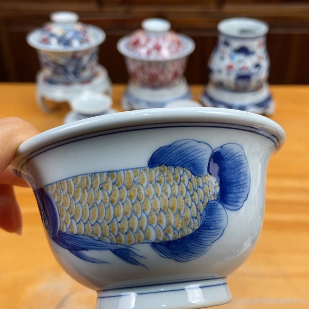 手绘现代茶具非古董