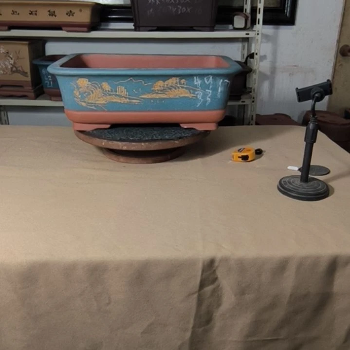 花盆紫砂宝蓝色小号马