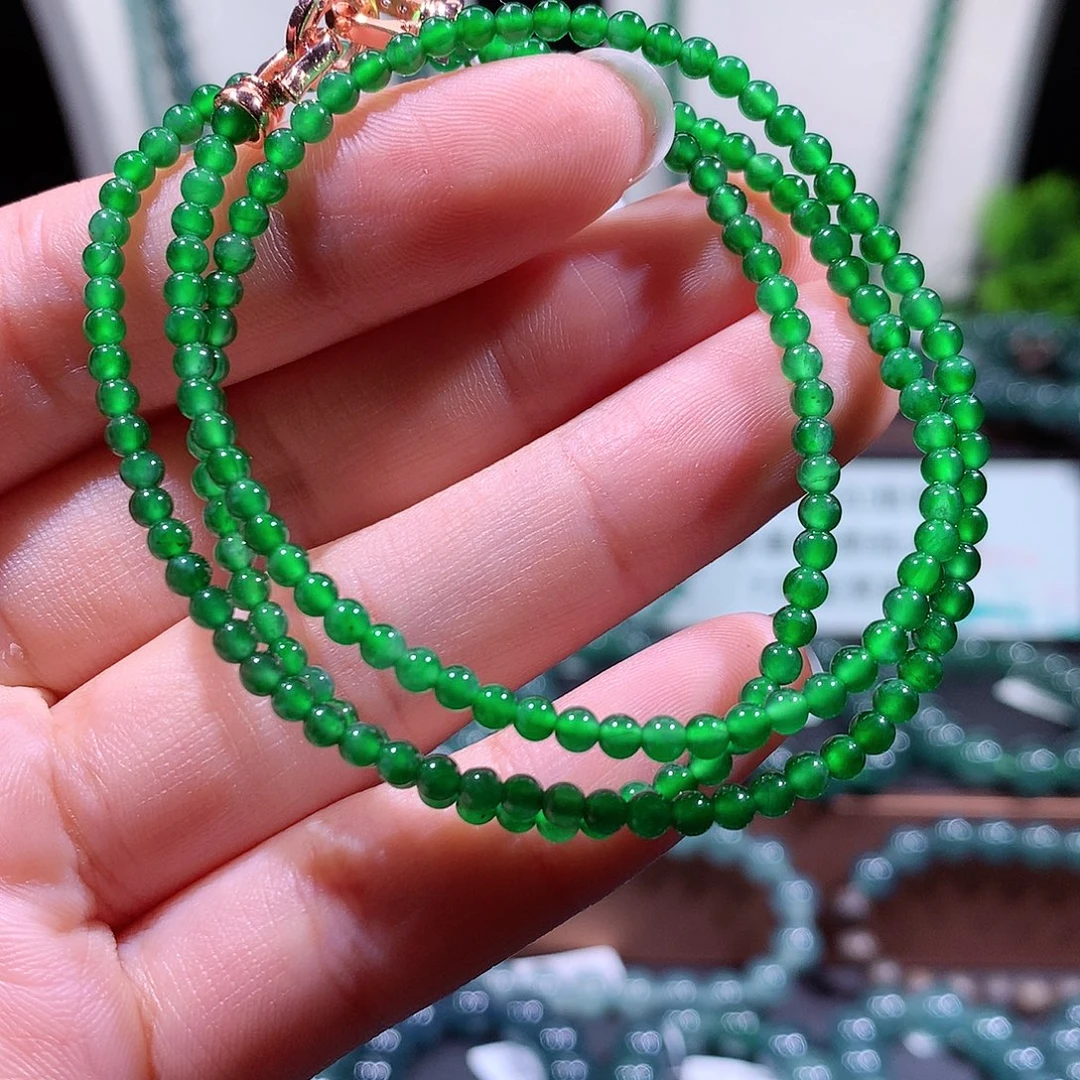 翡翠未镶嵌手链天然a货翡翠项链3.2