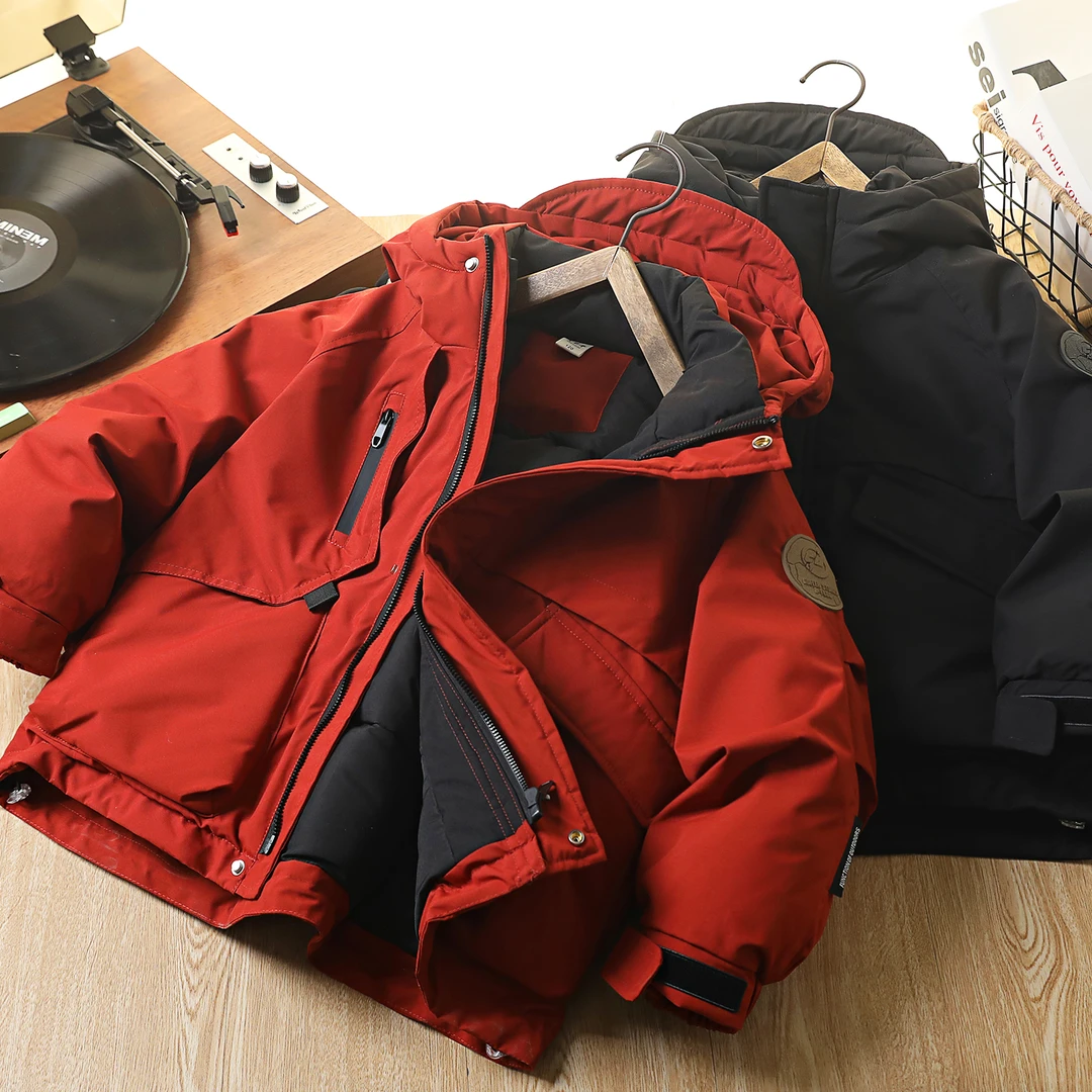男童连帽加厚棉服2025冬季新款儿童加厚保暖棉袄户外休闲防风