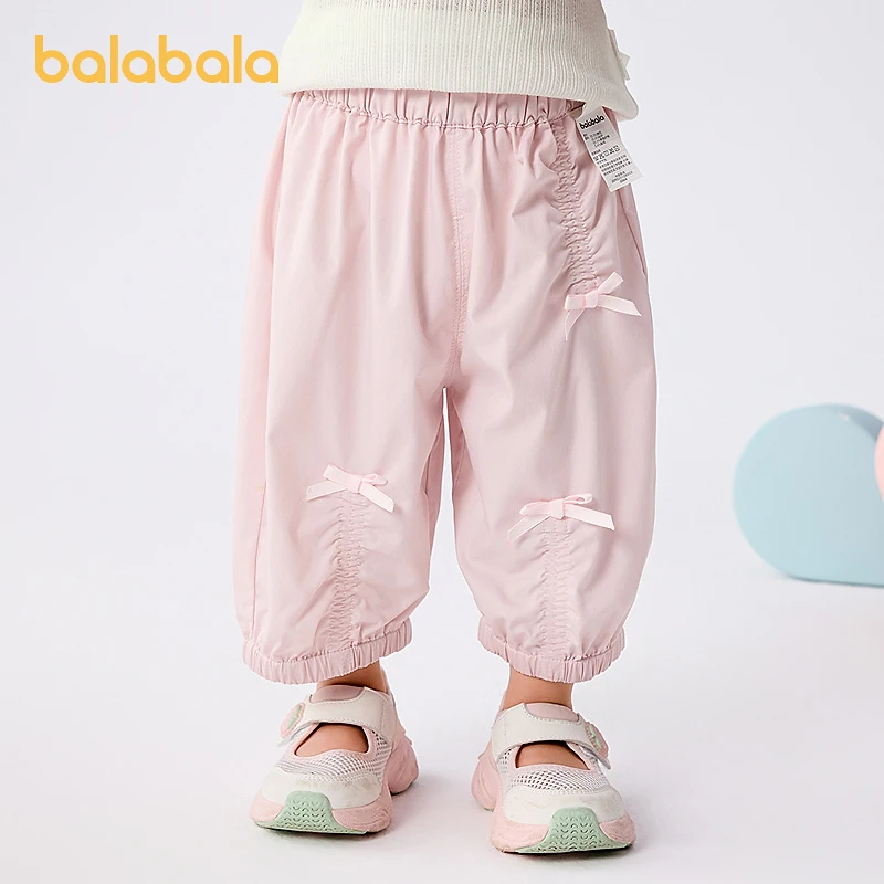 巴拉巴拉裤子婴儿夏季薄款长裤男女童休闲裤2025新款时尚轻薄舒适