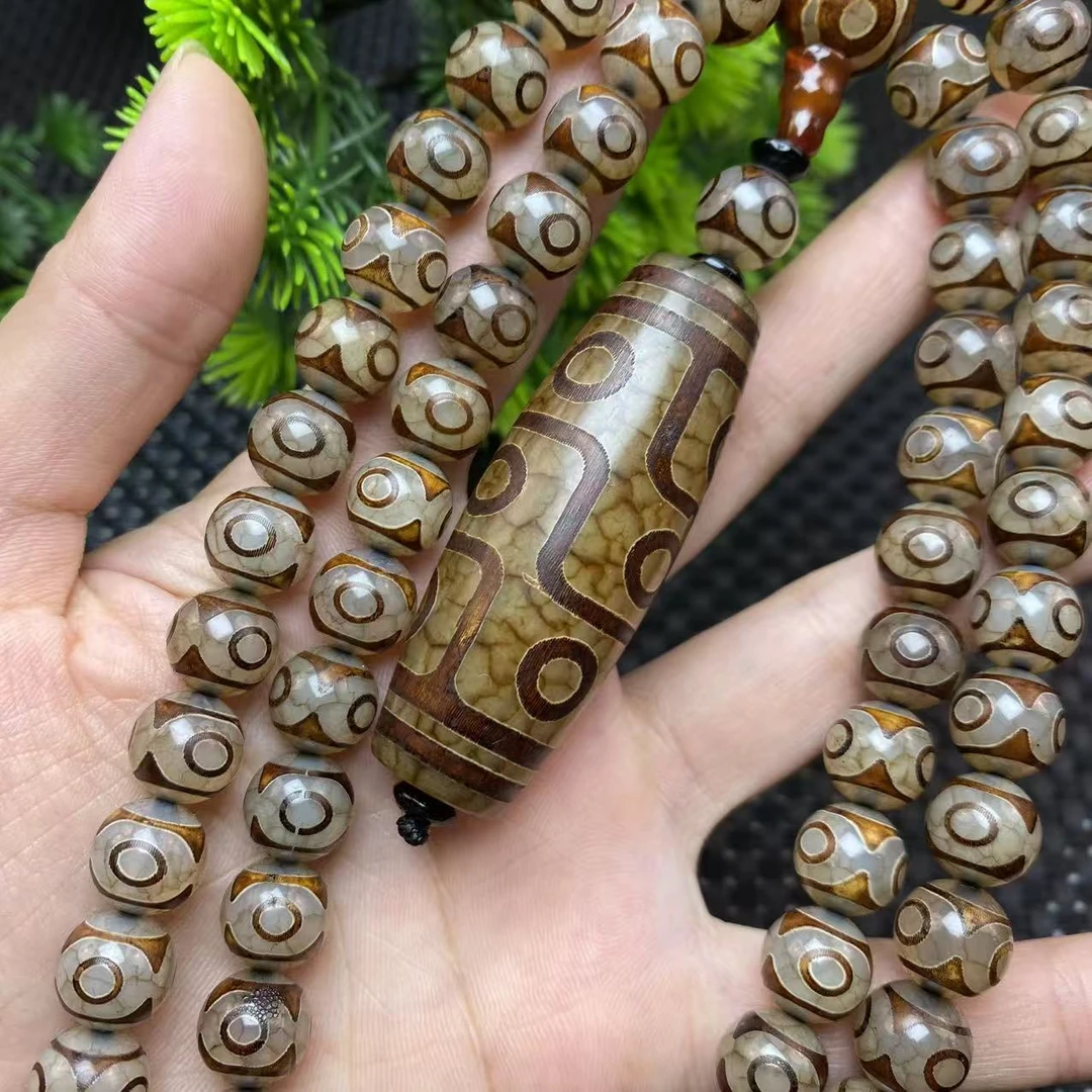 天然藏珠3+9眼天珠搭配组合藏传风格男女通用天珠