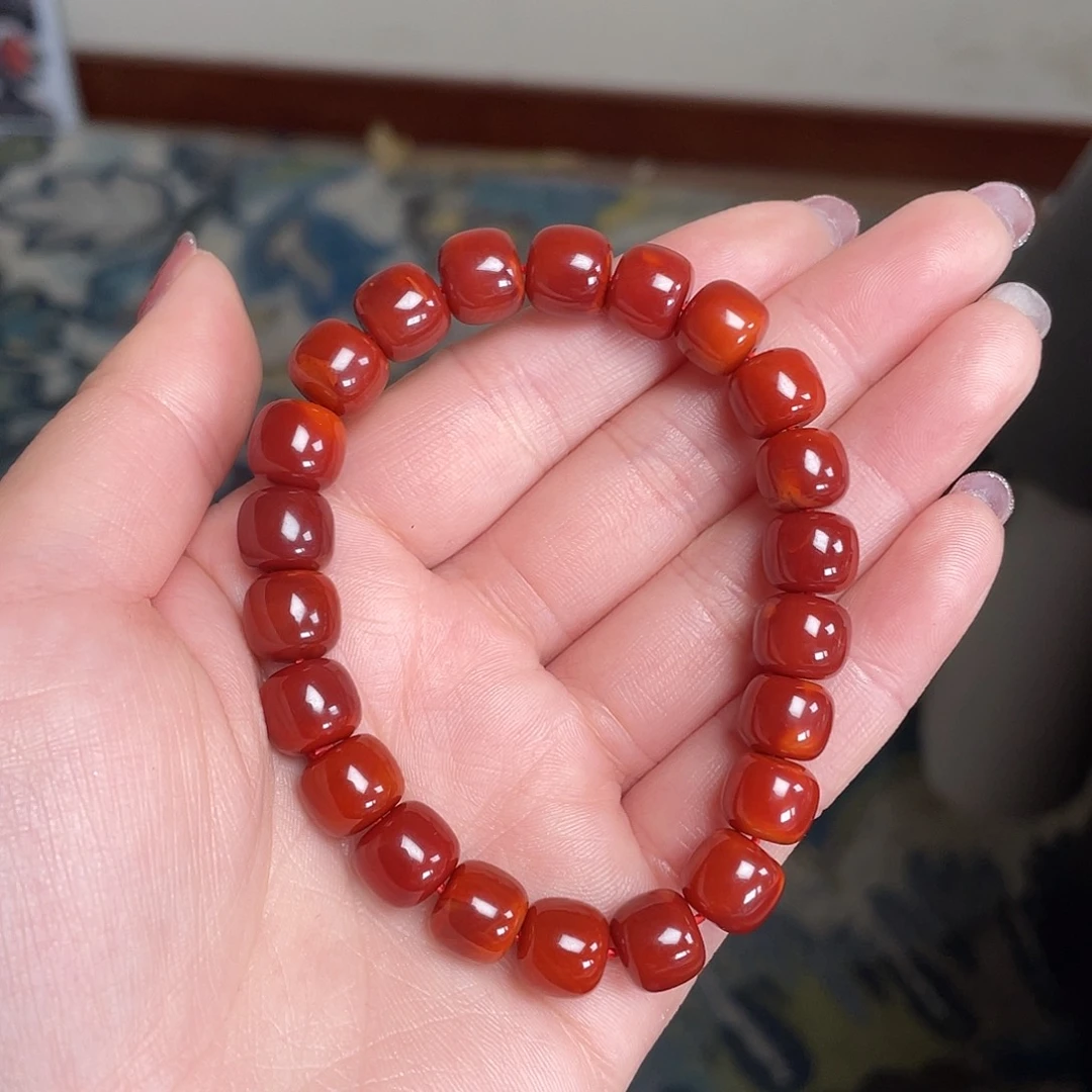 南红玛瑙手串未镶嵌蓝*钰