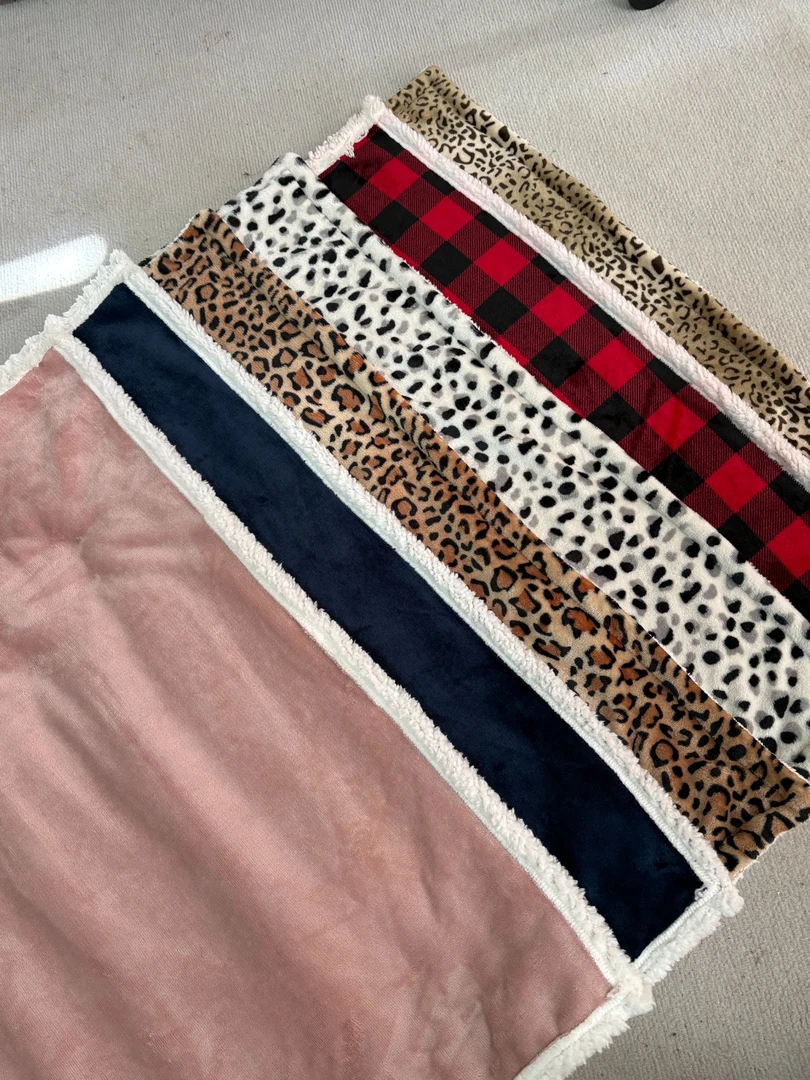 双层AB披肩毛毯加厚冬季盖腿懒人毯C-CL828（颜色随机四条装）