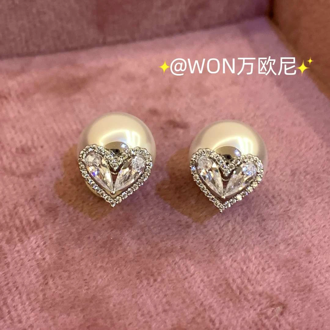 925银仿珍珠耳饰 CHANGE x  年度Z爱耳钉 轻奢百搭法式 主E608