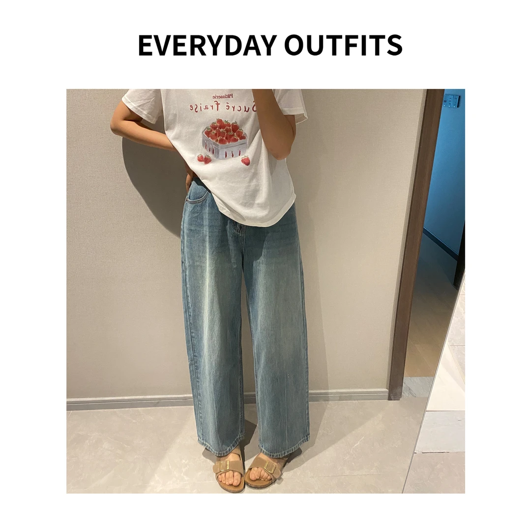 RIDA· 复古萝卜牛仔裤12休闲百搭夏季显瘦设计感 071清仓