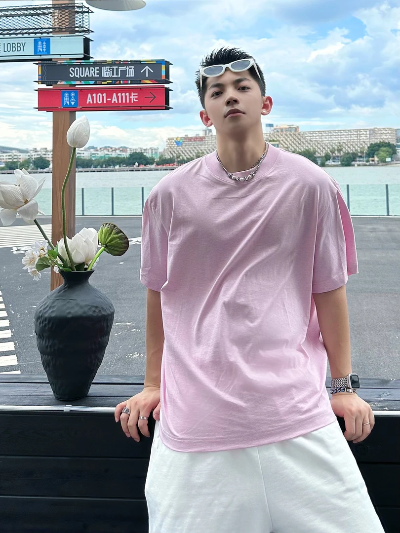 浩仔STUDIO 夏季凉感T恤夏季男短袖圆领纯色男女同款t恤 1-8619