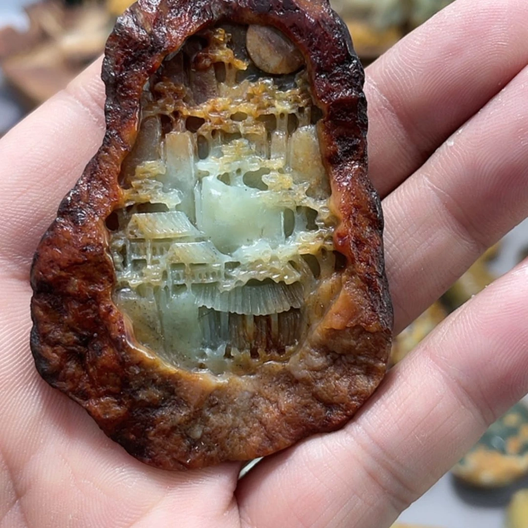 【闪购商品】岫岩河磨玉（透闪石质玉）把件未镶嵌