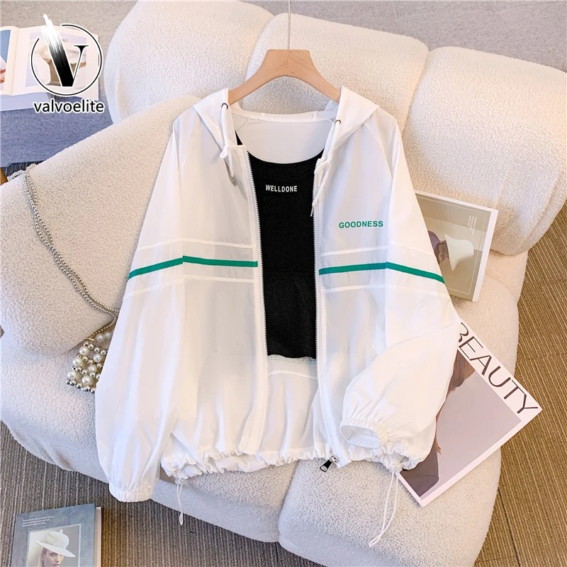 VALVOELITE开衫防晒衣女夏季新款宽松防女士防紫外线透气防晒衣