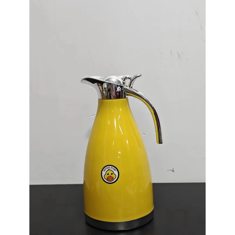 小黄鸭咖啡壶家用大容量防烫保温壶不锈钢保温壶礼品logo款大肚子