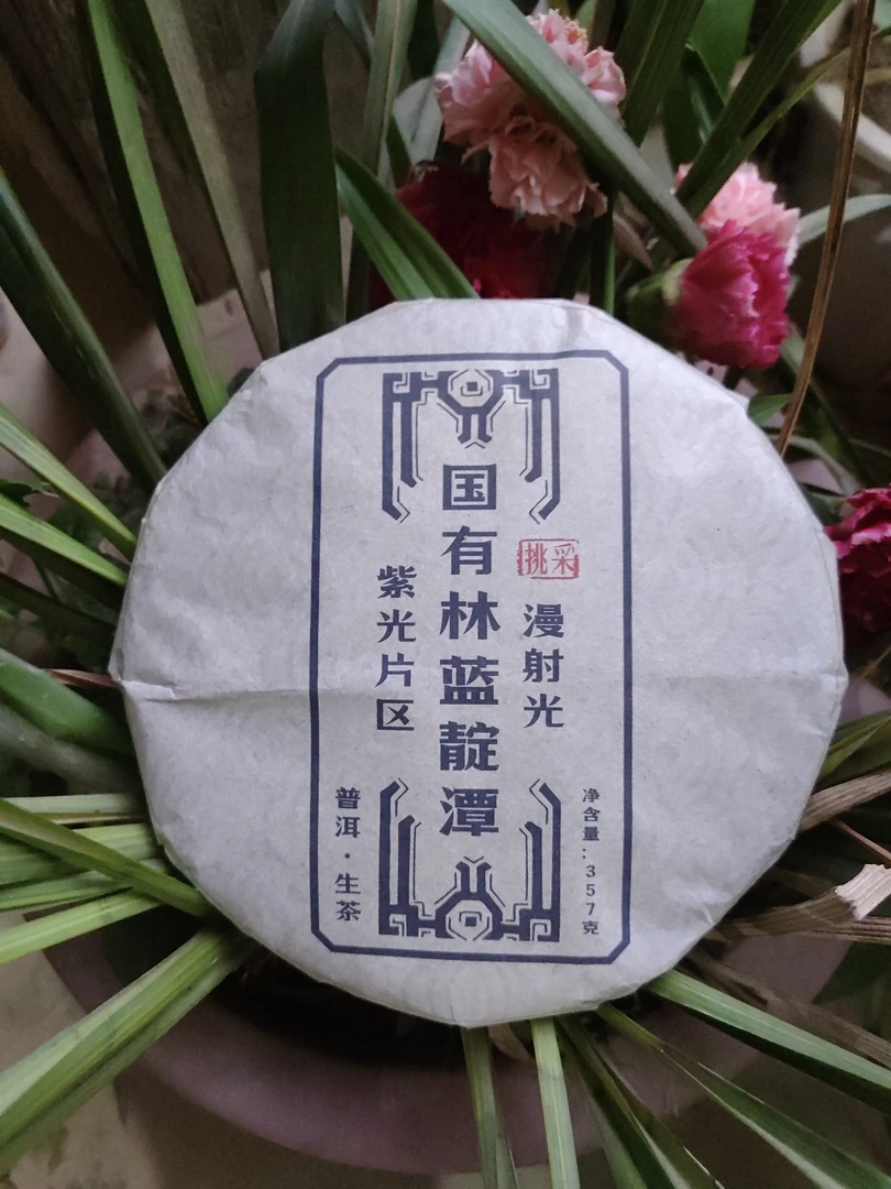 2018年国有林蓝靛潭 紫光片区 漫射光 挑采普洱生茶饼357克F36号