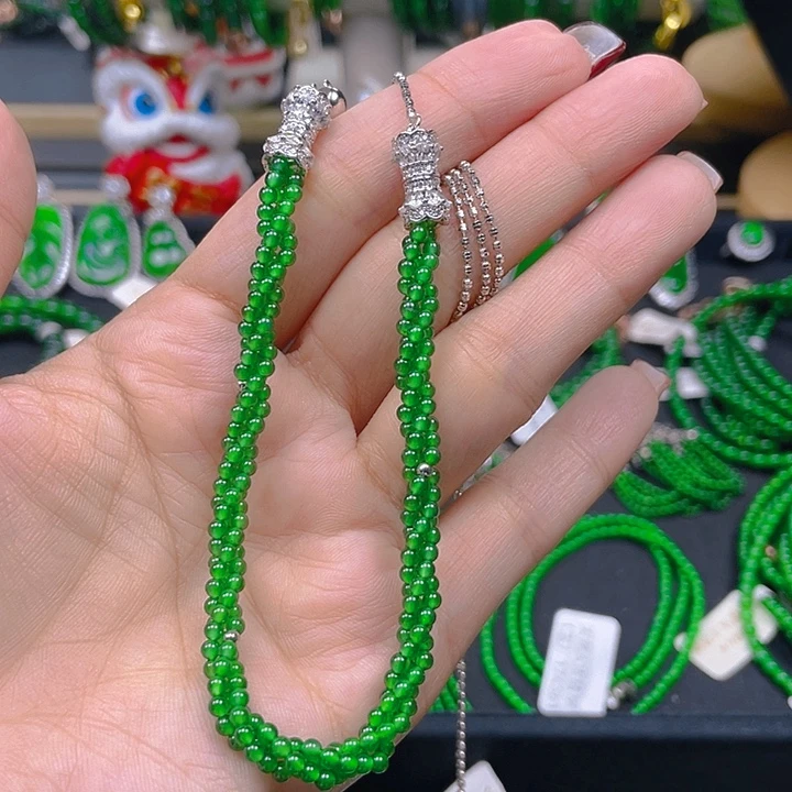颈饰未镶嵌翡翠麻花项链