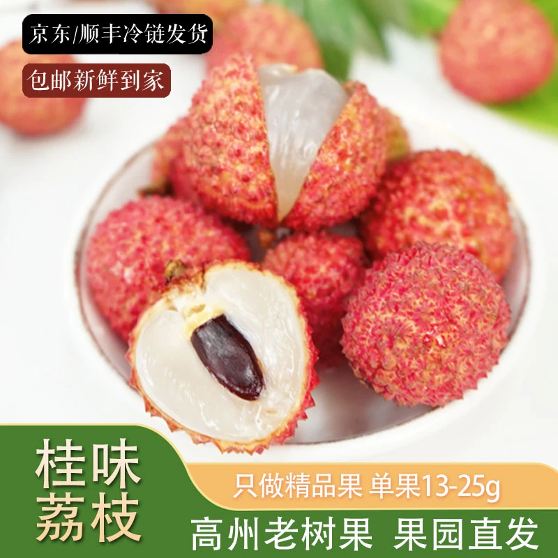 正宗广东桂味荔枝清甜多汁每箱净果鲜甜多汁 顺丰/京东冷链