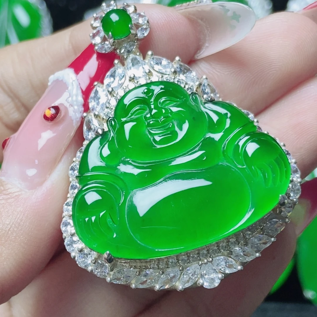 翡翠银S925镶嵌颈饰