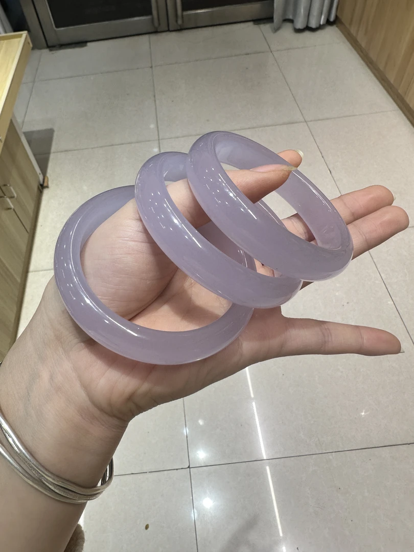 精美高冰透冰紫正宽手镯多样性发一