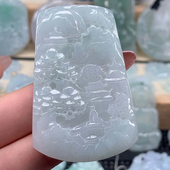 颈饰未镶嵌翡翠山水