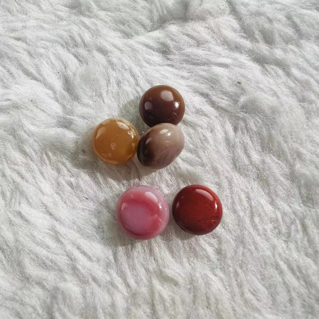 【七彩满愿-M豆】正品盐源玛瑙豆豆配件多彩多色(五个一组)