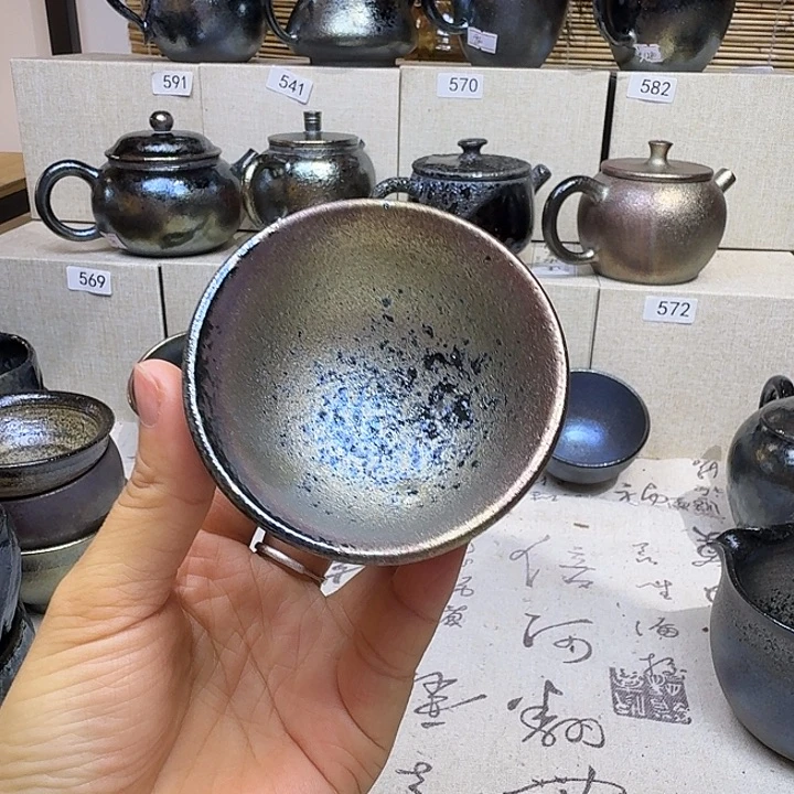 杯建水紫陶紫泥柴烧杯