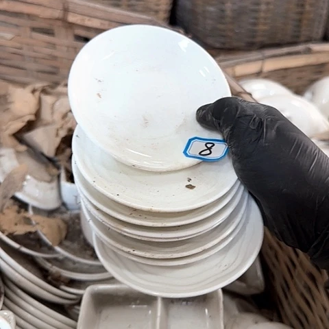 瓷片国营厂库存微瑕10厘米8