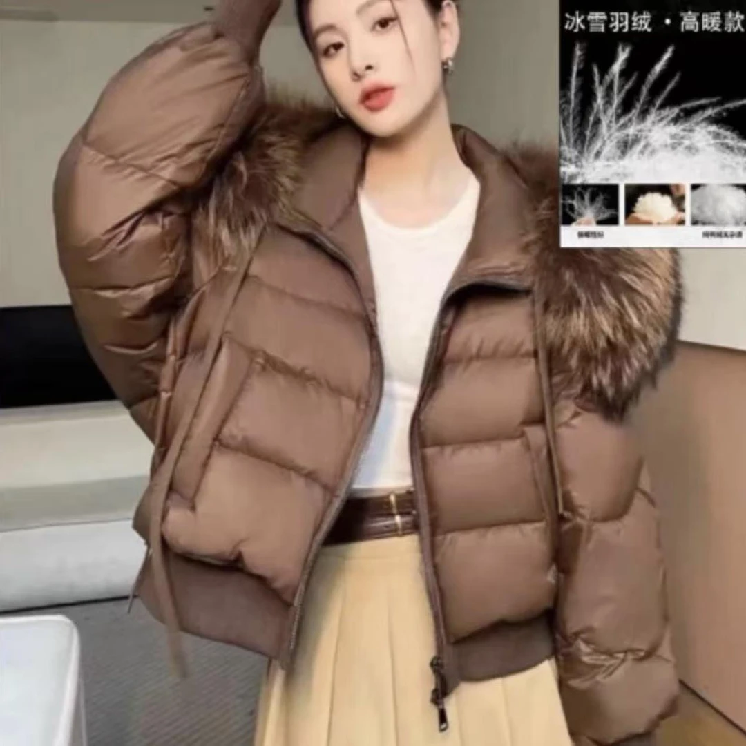 【大毛领羽绒服】冬季加厚保暖新款高档韩系百搭女装9705[FZS]C