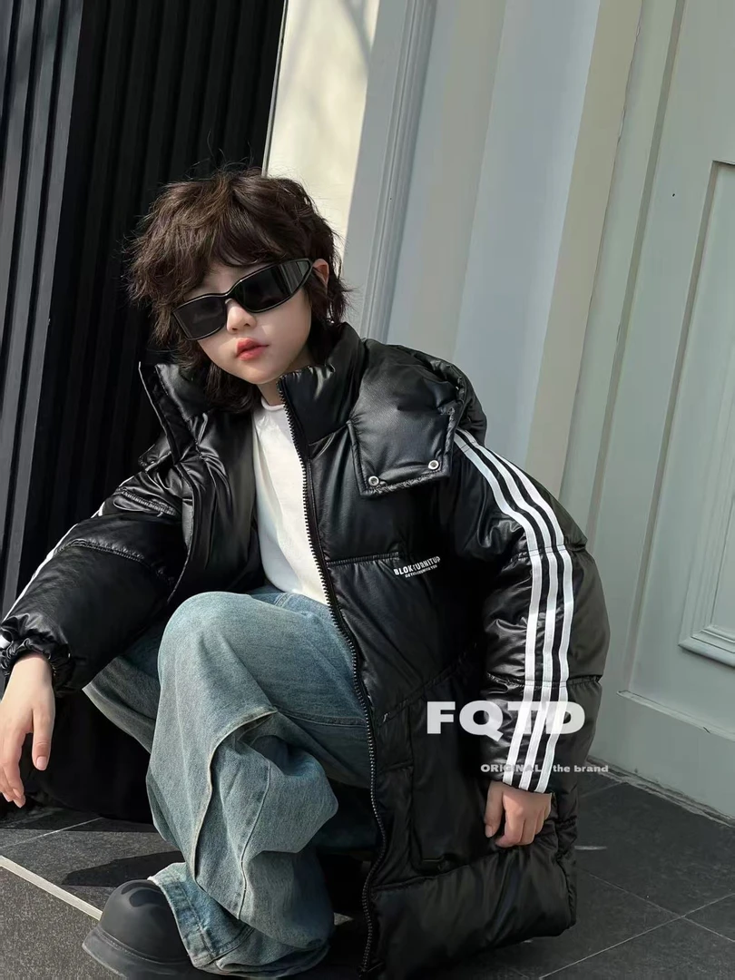 【8855】儿童 连帽加绒 派克外套 保暖 冲锋衣户外